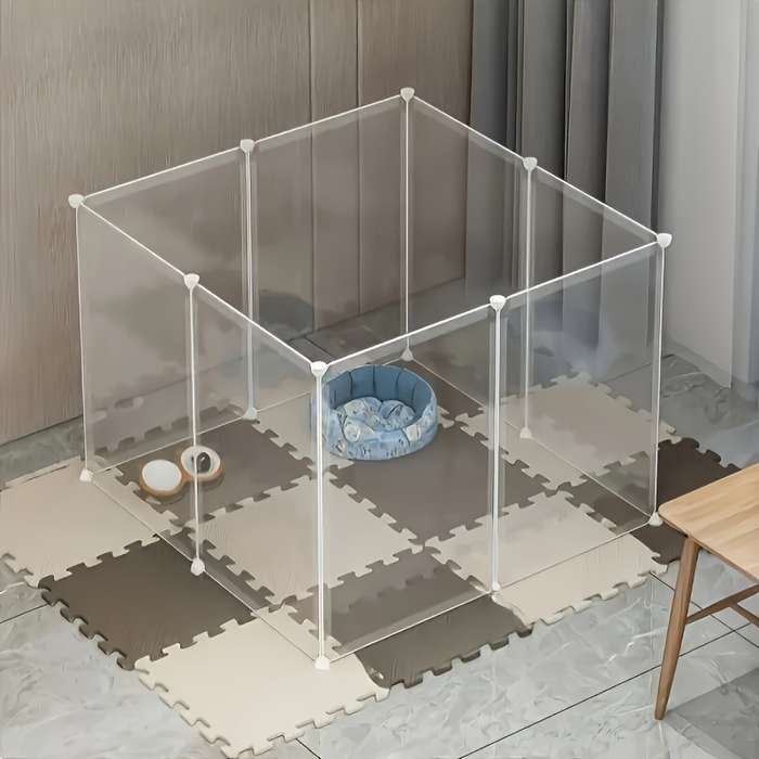 1pc Two doors, white, length 120cm, height 70cm, width 60cm Pet Cage