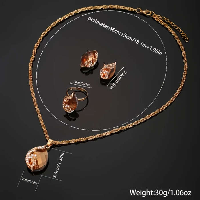 5pcs Set Elegant Women'S Quartz Watch and Jewelry Set Unique Flowing Sand Design Alloy Case