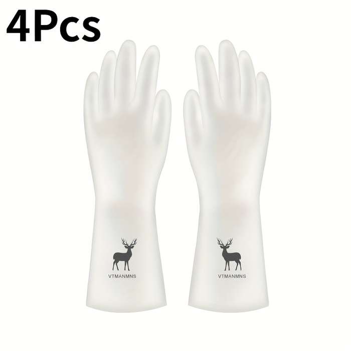 2 Pairs Flamingo Size M Household Cleaning Gloves