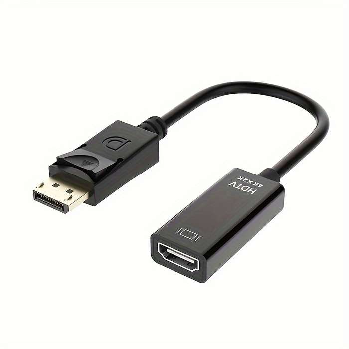 1pc 4K Ultra HD DP to HDTV Adapter Converter USB Type-A to HDTV Cable ABS Material No Batter