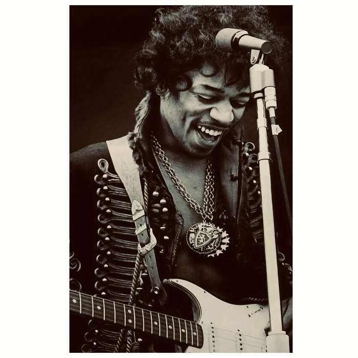 1pc  Frameless Jimi Hendrix Vintage Musician Photograph Canvas Poster Multiple Sizes Available