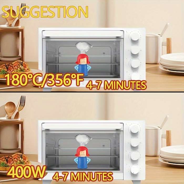 1pc Angry Mama Microwave Oven Steam Cleaner Easy-to-Use Kitchen Appliance Cleaning Tool
