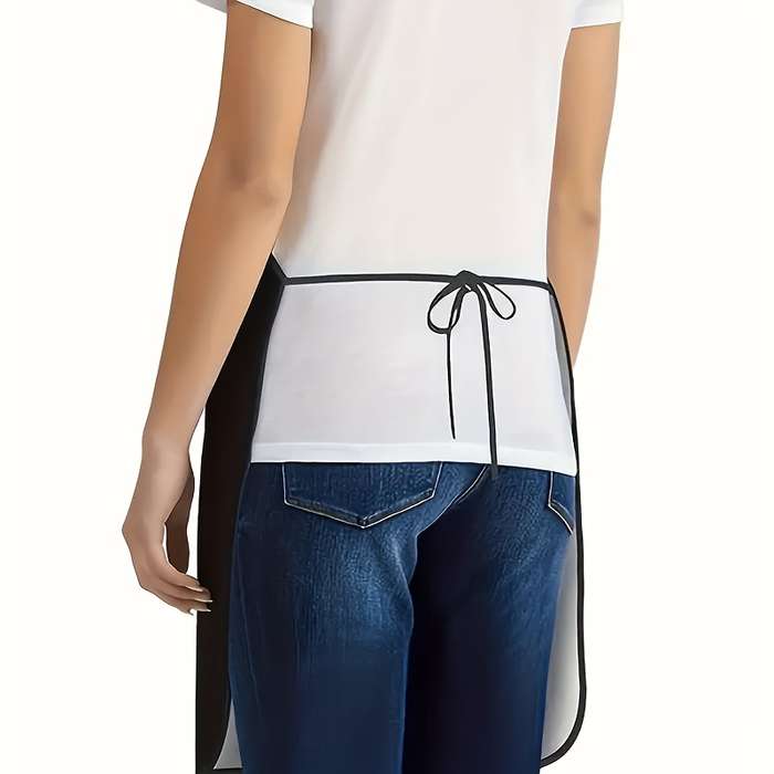 1pc Pizza Print Polyester Apron Durable Sleeveless Kitchen Apron with Vibrant Pizza Design E