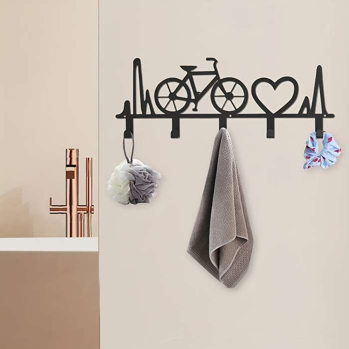 1pc Rustic Metal Utility HooksEasy to Install Wall Mounted Space Saving Organizer for Keys Cloth