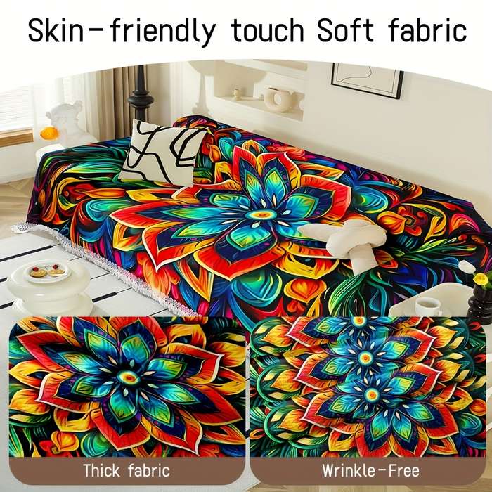 1ps Blanket Color Gorgeous Mandala size 180 340  180.06 340.0cm