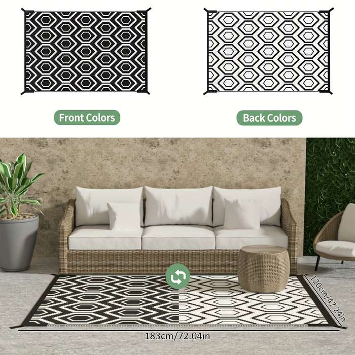 1Pc Black And White 5X8FT 152x244cm Floor Mat