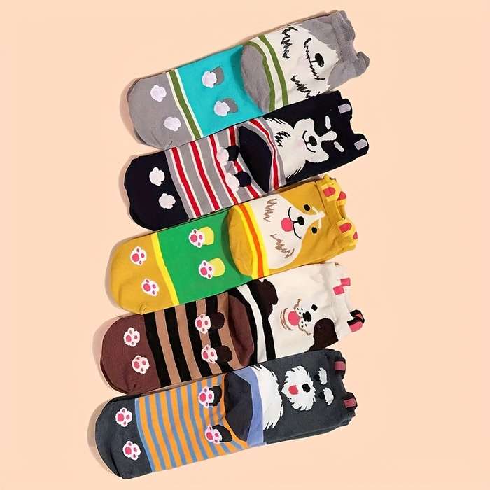 Sock 5 Pack   Mixed Colors  One Size