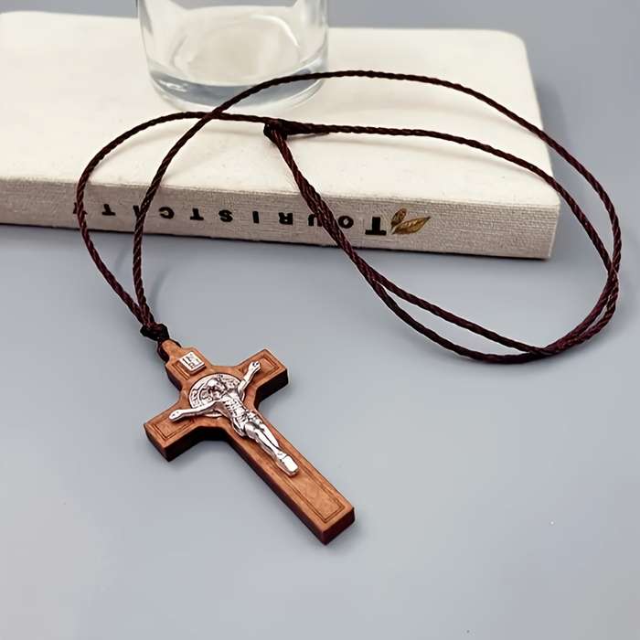 1 Piece Brown Jesus Theme Pendant