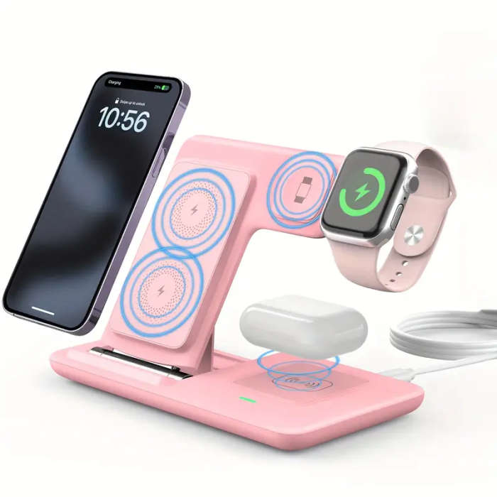 3-in-1 Wireless Charging Station White