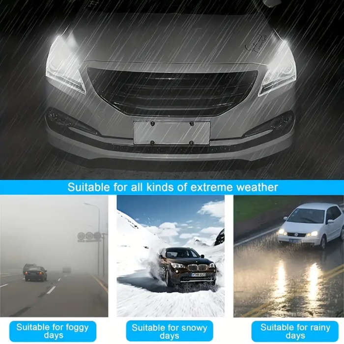 2pcs 60cm White Turn Yellow LED DRL Daytime Running Lights for Cars 12V