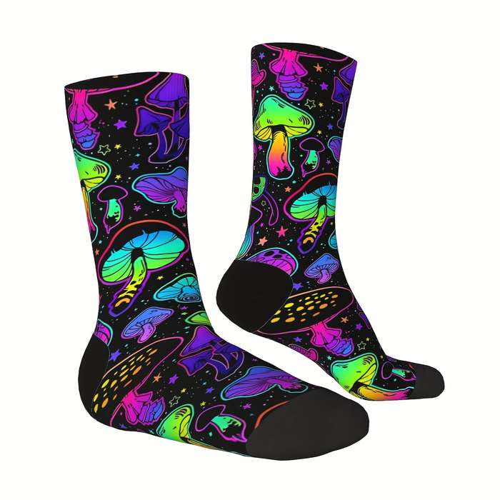 1 Pair Black One Size Socks