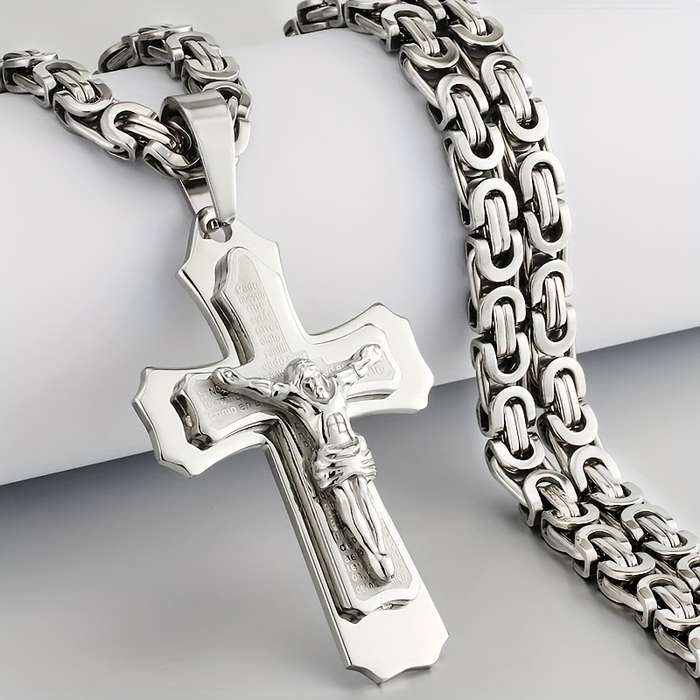 1 Piece Silvery Golden Jesus Theme Pendant