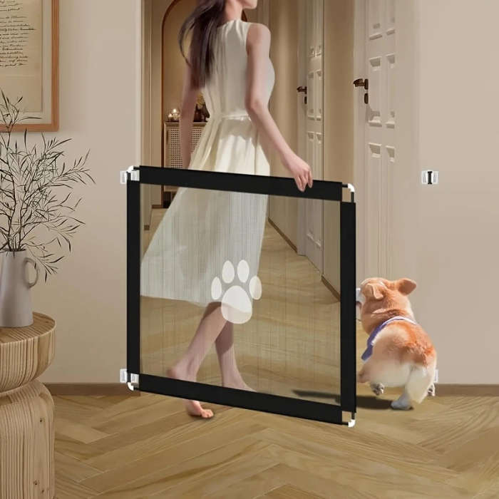 1 Set Easy-Install No-Drill Pet Gate