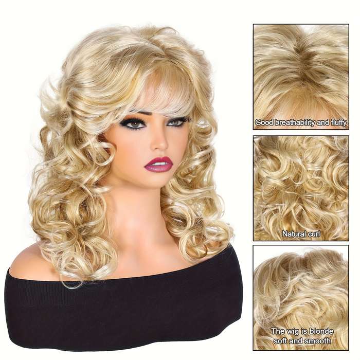 1Pc Golden 40.64cm Fashion Design Wig