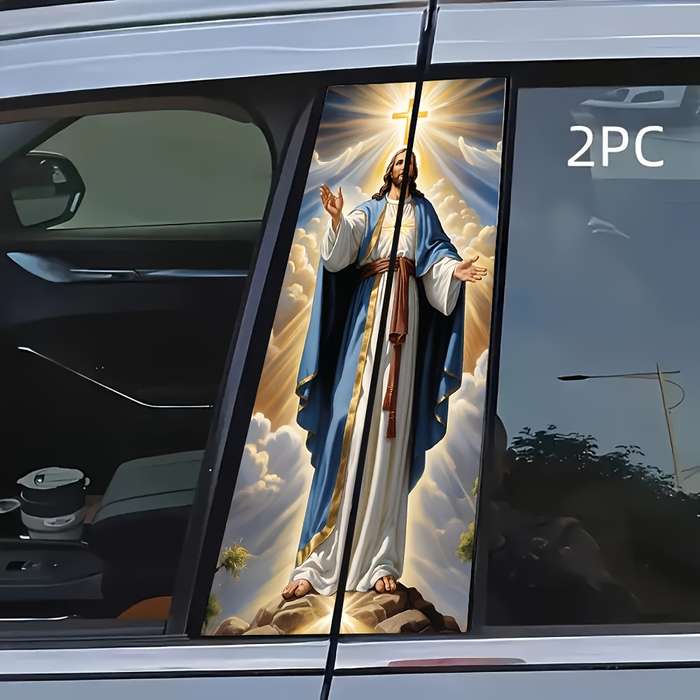 2pcs  Jesus Christian Themed Stickers
