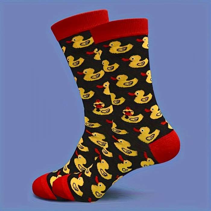 1 Pair Black Duck  One Size Socks