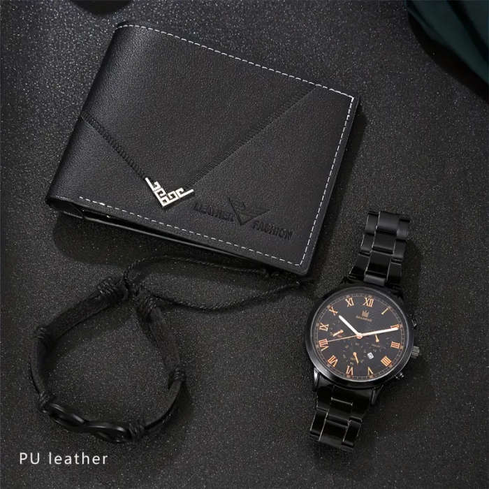 A Gift Set of Three Items Including a Personalized Infinity Bracelet a Stylish Quartz Watch And