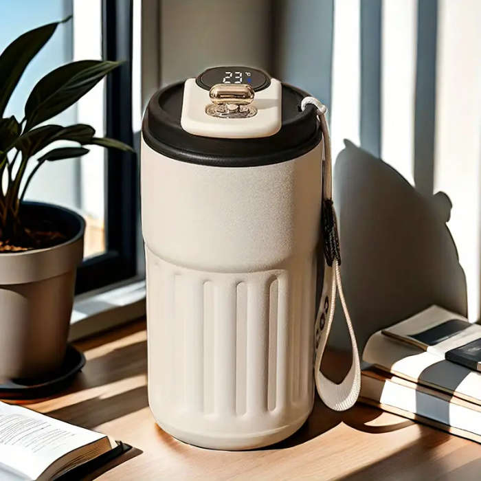 410ml Stainless Steel Travel Mug Black lid