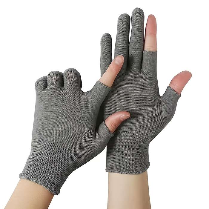 1 Pair Gray Warm Gloves