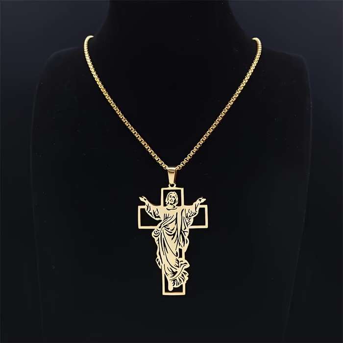 1 Piece Silvery Jesus Theme Pendant