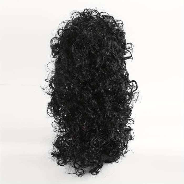 1Pc Black 60.96cm Fashion Design Wig