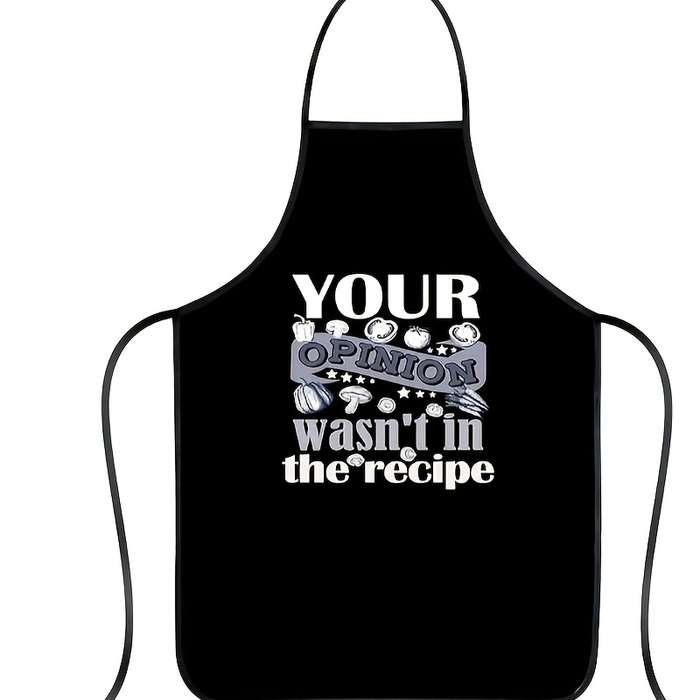1pc Funny Kitchen Apron with Humorous Recipe Design Perfect for Cooking Baking BBQ Great Gift