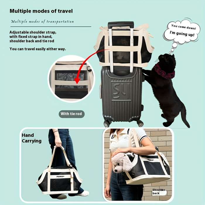 1pc Rice White Pet Bag
