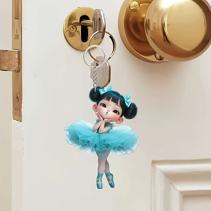 1pc 2D Flat Acrylic Keychain