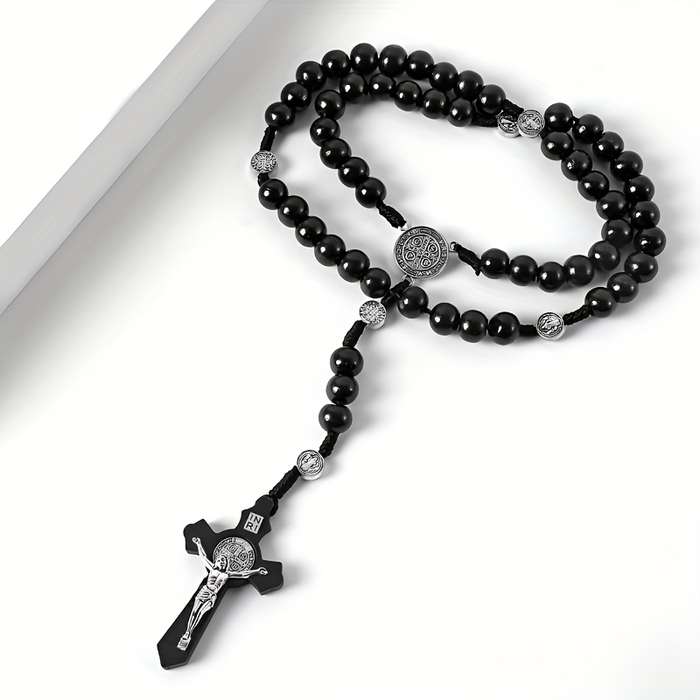 1 Piece Black Jesus Theme Pendant
