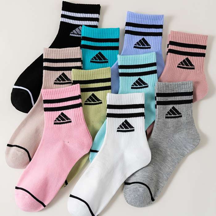 Sock 10 Pairs Colorful  One Size