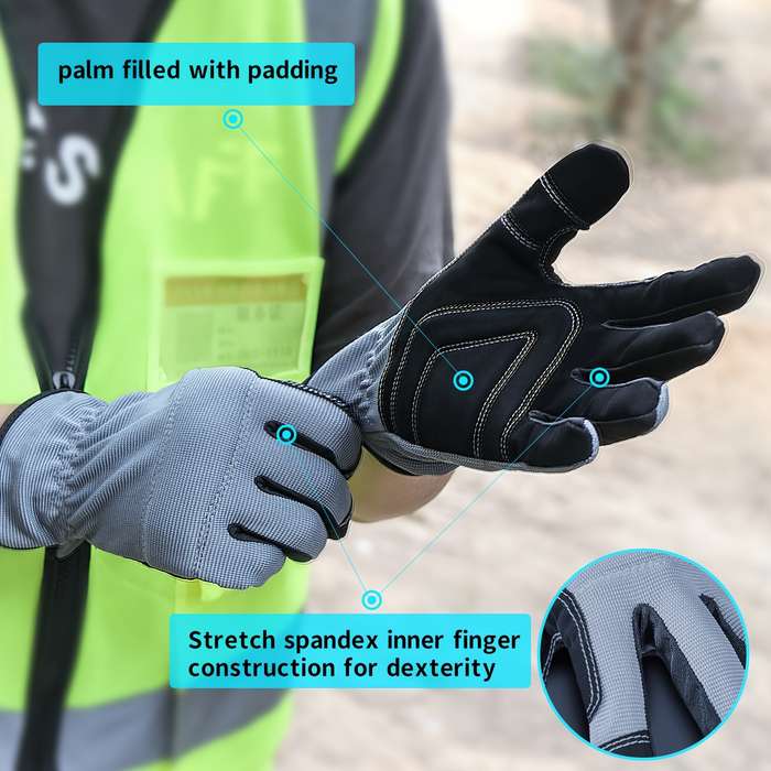 1 Pair Grey Size M Outdoor Sports Gloves