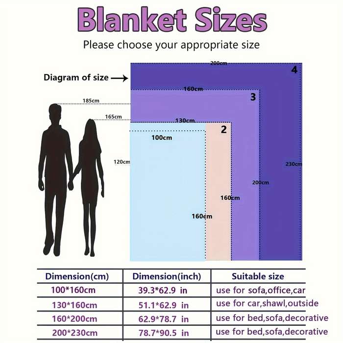 1ps Blanket Color Light Grey size 160x200cm