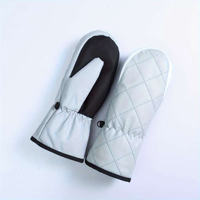 1 Pair Grey Applicable People Unisex Warm Gloves