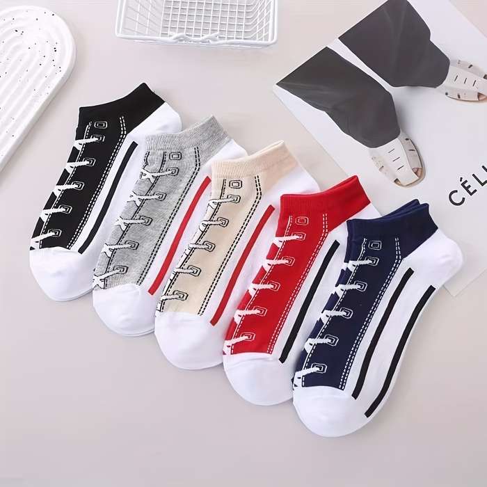 5 Pairs Mixed Color One Size High Elastic Socks