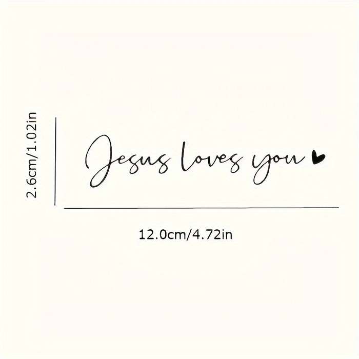 1pc White Jesus Christian Themed Stickers