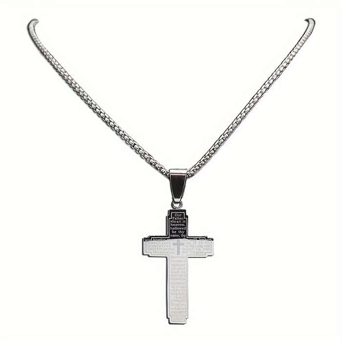 1 Piece Steel Color Jesus Theme Pendant