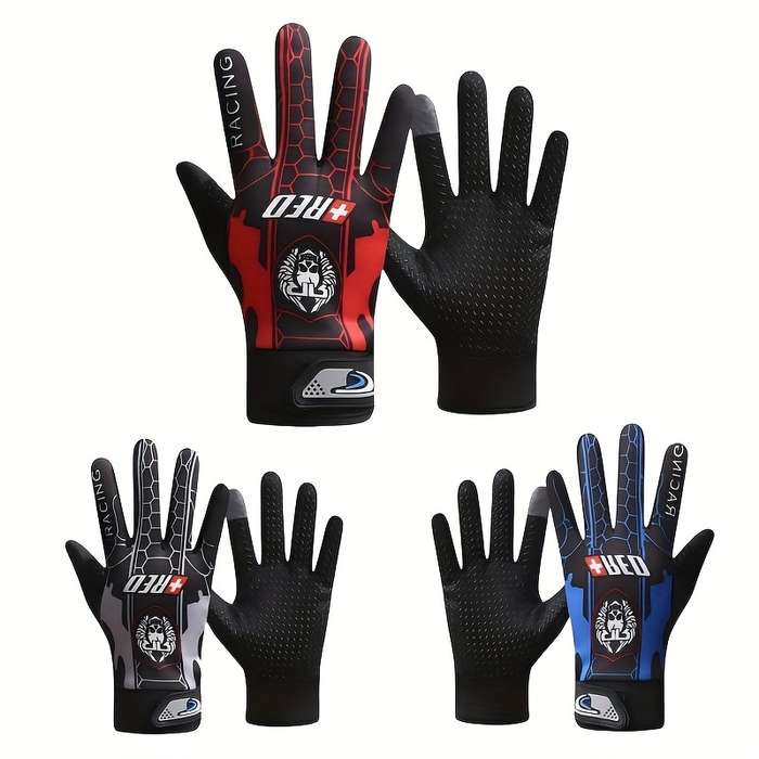 1 Pair Black Outdoor Sports Gloves