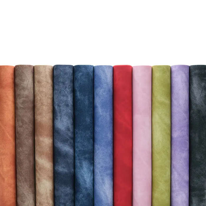 1 x 11.8X53 inch Faux Denim Leather Fabric Roll Pink