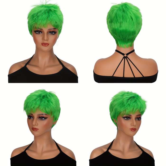 1Pc Grass Green 20.32cm Fashion Design Wig