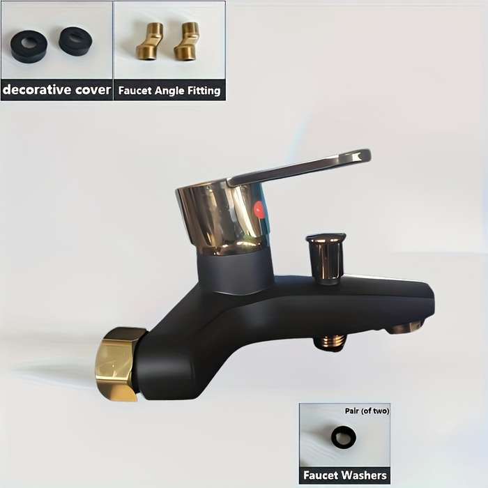 1PC Black Golden Bathtub Faucet
