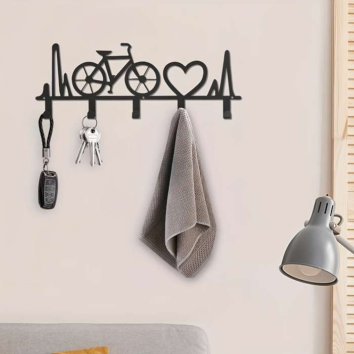 1pc Rustic Metal Utility HooksEasy to Install Wall Mounted Space Saving Organizer for Keys Cloth