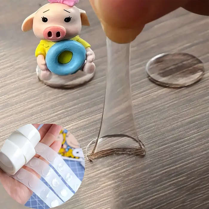 Round Transparent Dot Adhesive