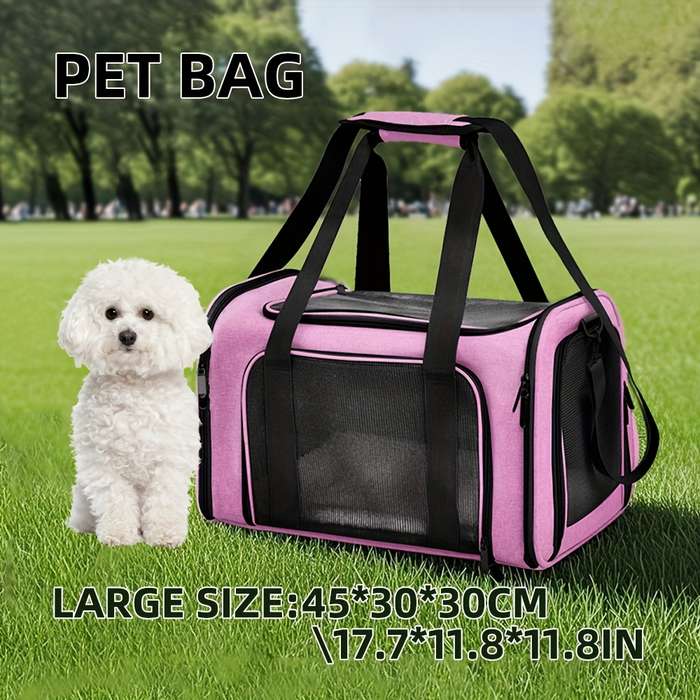 1pc Blacksize Large Size: 45*30*30 cm Pet Bag