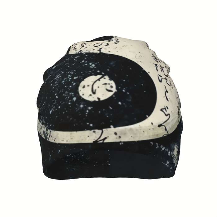 1pc Tai Chi Yin Yang Brimless Beanie Soft Stretchy Polyester Blend Funky Style for Men Women