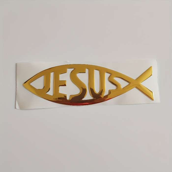 1pc  silvery  Jesus Christian Themed Stickers