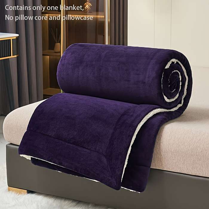 1ps Blanket Color Deep Purple size 180x200cm