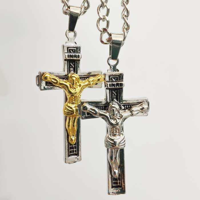 1 Piece Golden Jesus Theme Pendant