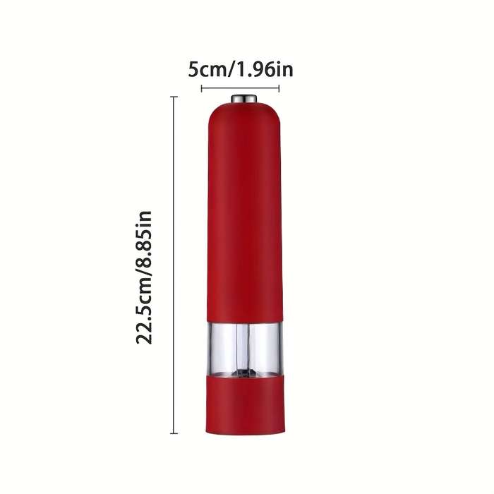 1pc Electric Pepper Grinder Adjustable Coarse to Fine Spice Mill One-Hand Operation Battery