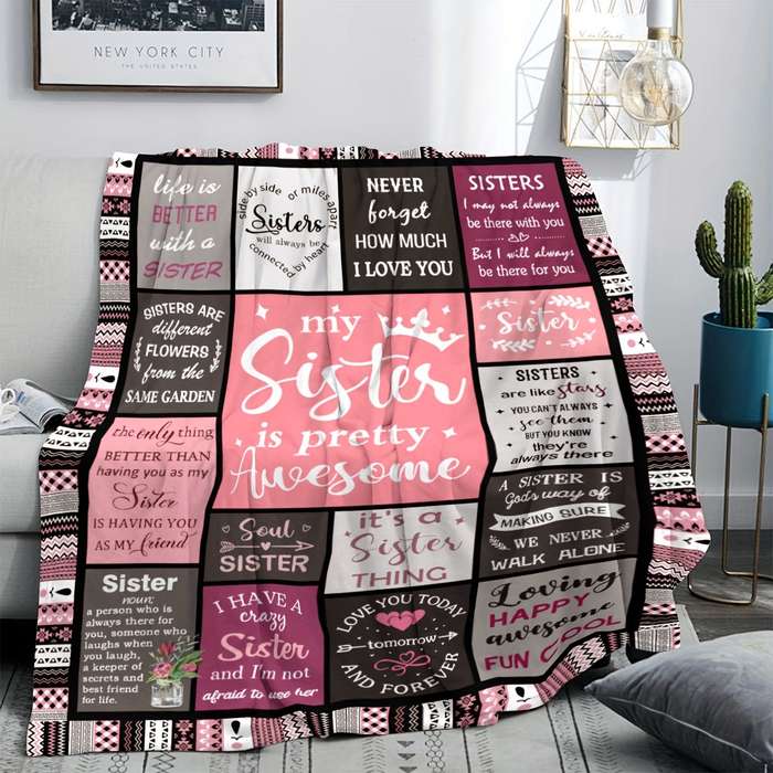 1ps Blanket Color Bicolor Purple size 130x160cm