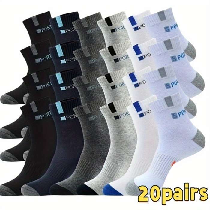 Sock 20 Pairs Of Mixed Colors  One Size